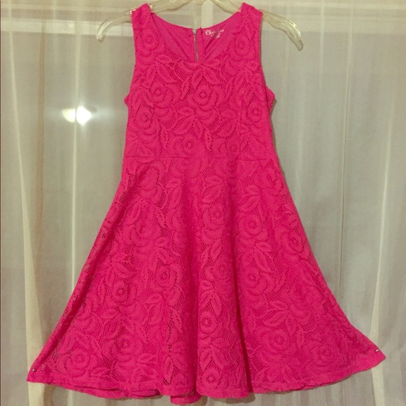 pink lace dress girls